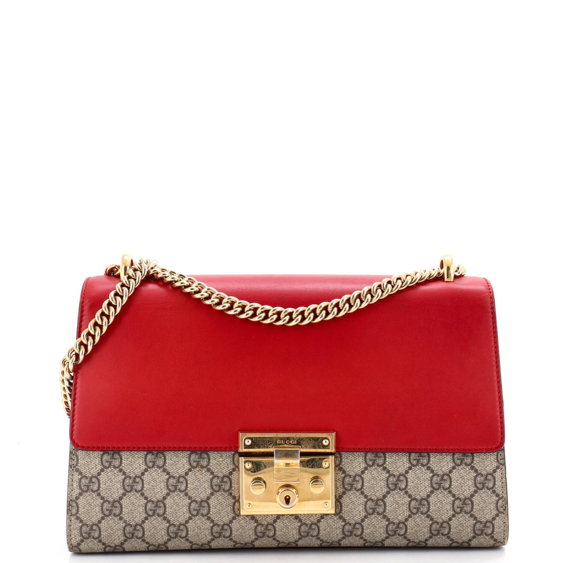 Gucci Padlock Shoulder Bag GG Coated Canvas and Leather Medium: Gucci's Padlock Shoulder Bag arrives as a model whose silhouette has held its place in the conversation for reasons that are easy to see at a glance. The make is in GG Coated Canvas and Leather, a