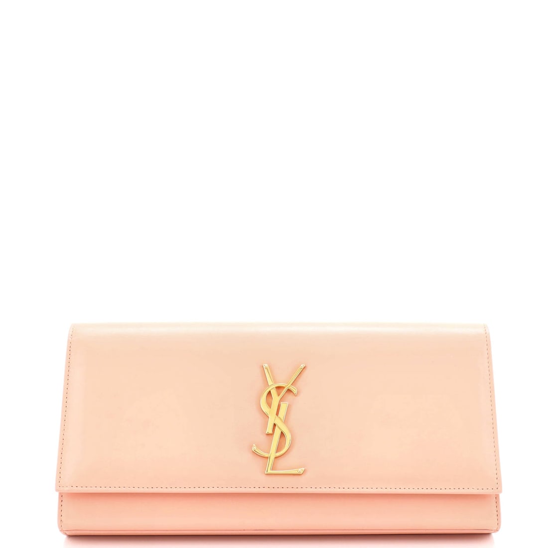 Saint Laurent Classic Monogram Clutch Leather Long: Saint Laurent's Classic Monogram Clutch reads first as architecture and only second as accessory, which is the highest compliment for a house bag. Cut in Leather, it has the considered hand a careful