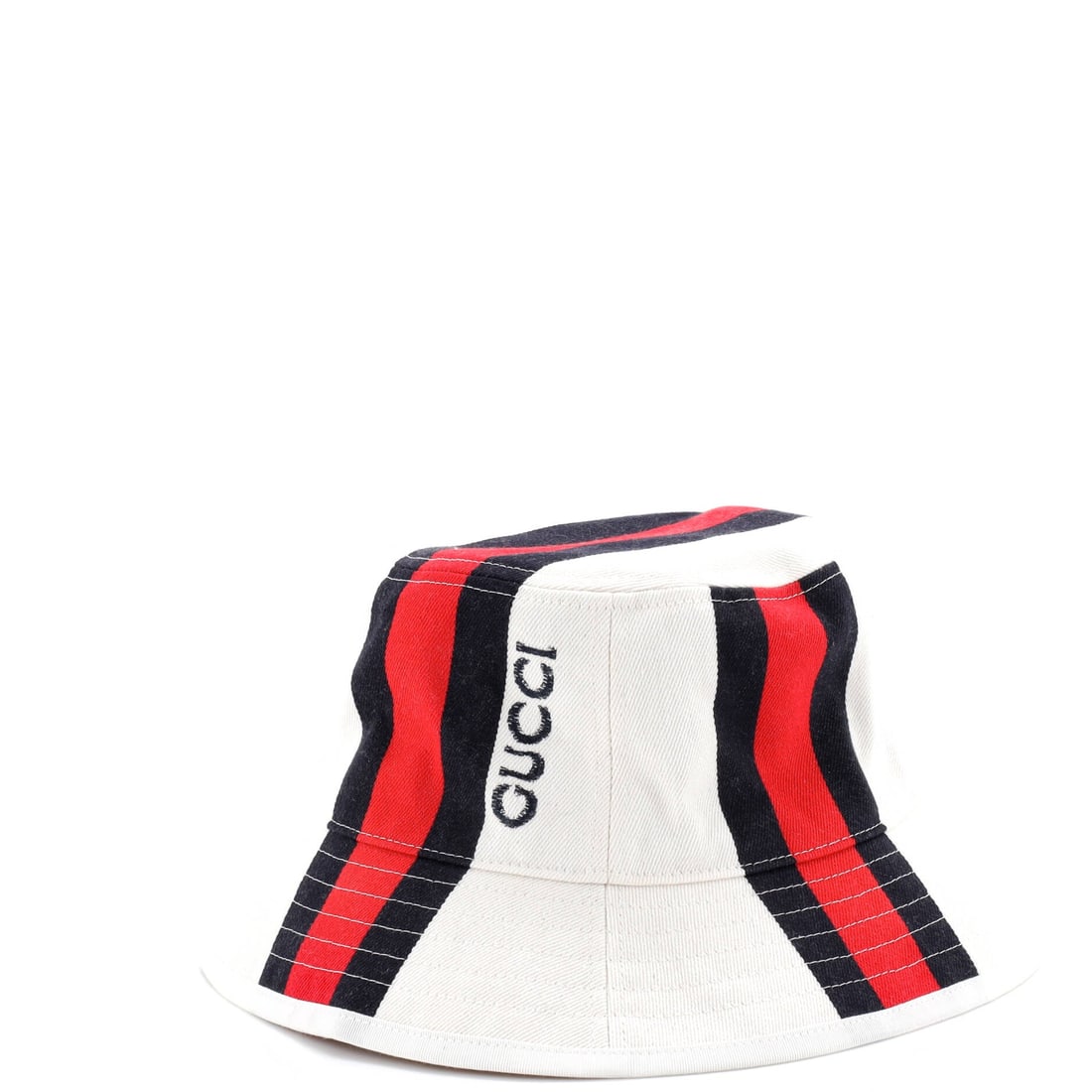Gucci Web Bucket Hat Cotton: Rendered in Neutral, the Gucci Web Bucket Hat finishes a look with house-trained confidence. Worked in Cotton. Its scale reads deliberately compact, which is exactly what makes it pair so easily with 