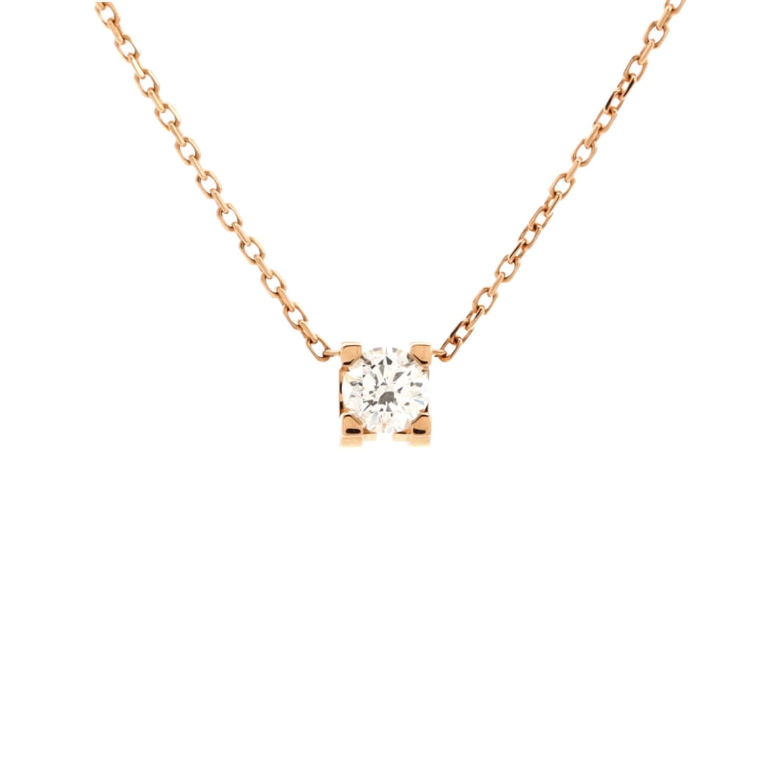 Cartier C de Cartier Necklace 18K Rose Gold and Diamond 0.20-0.29CT (1 of 3)