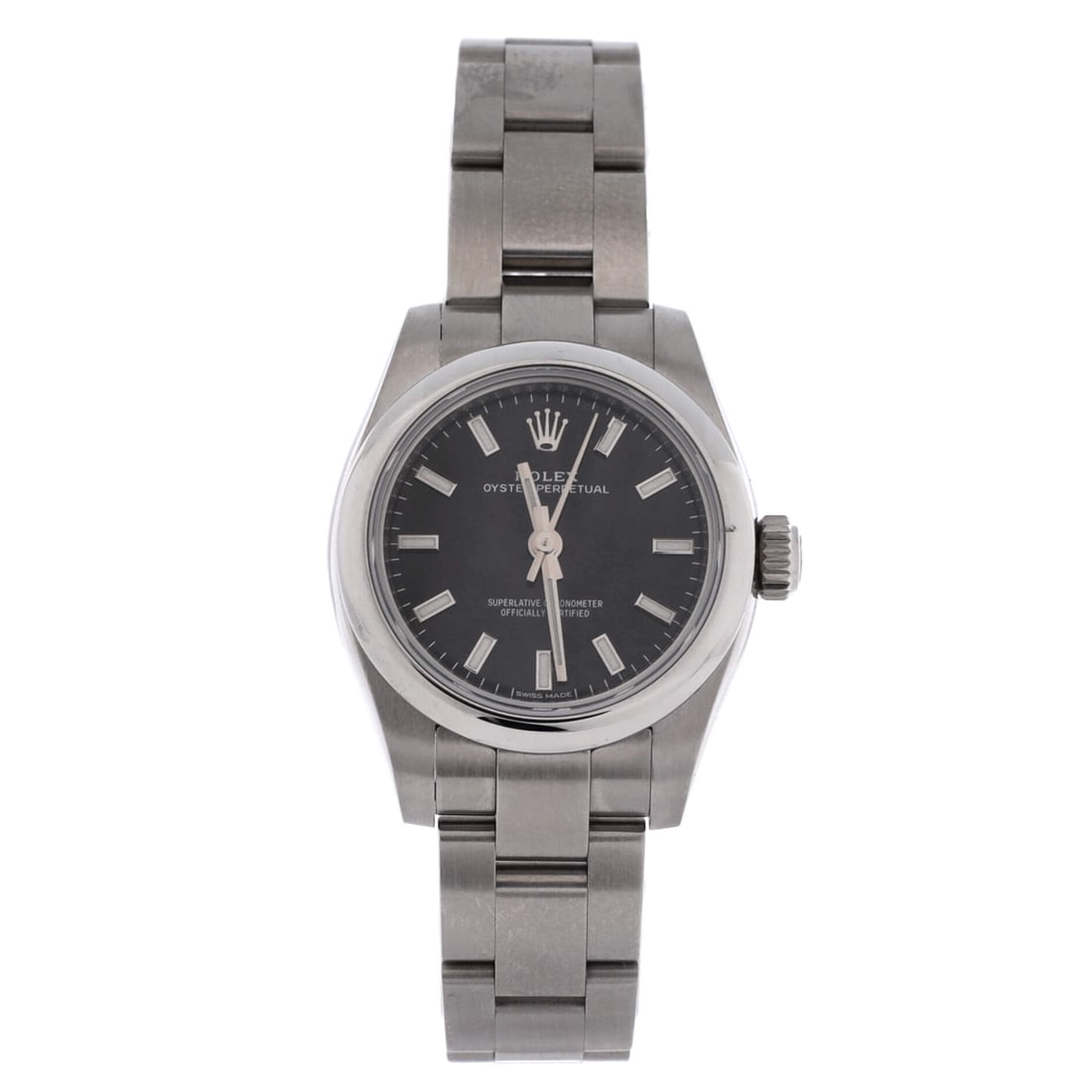 Rolex Oyster Perpetual Automatic Watch Stainless Steel 26: Bezel-confident, the Rolex Oyster Perpetual Automatic Watch layers movement, dial, and bracelet into one fluent silhouette. Worked in Stainless Steel. On the wrist it carries the kind of presence coll