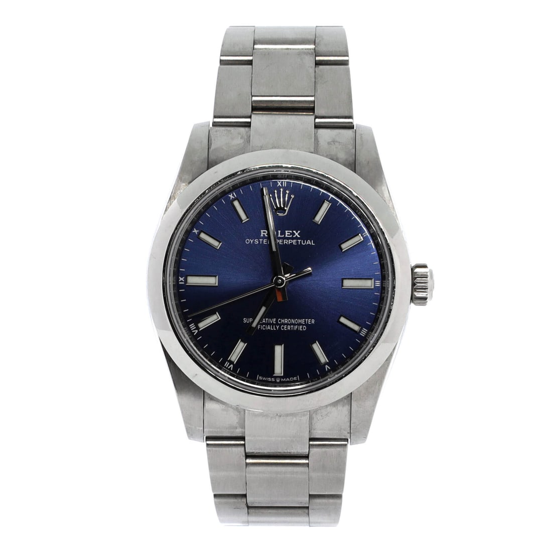 Rolex Oyster Perpetual Automatic Watch Stainless Steel 34: Bezel-confident, the Rolex Oyster Perpetual Automatic Watch carries the wrist with a measured, considered weight. Worked in Stainless Steel. On the wrist it carries the kind of presence collectors wan