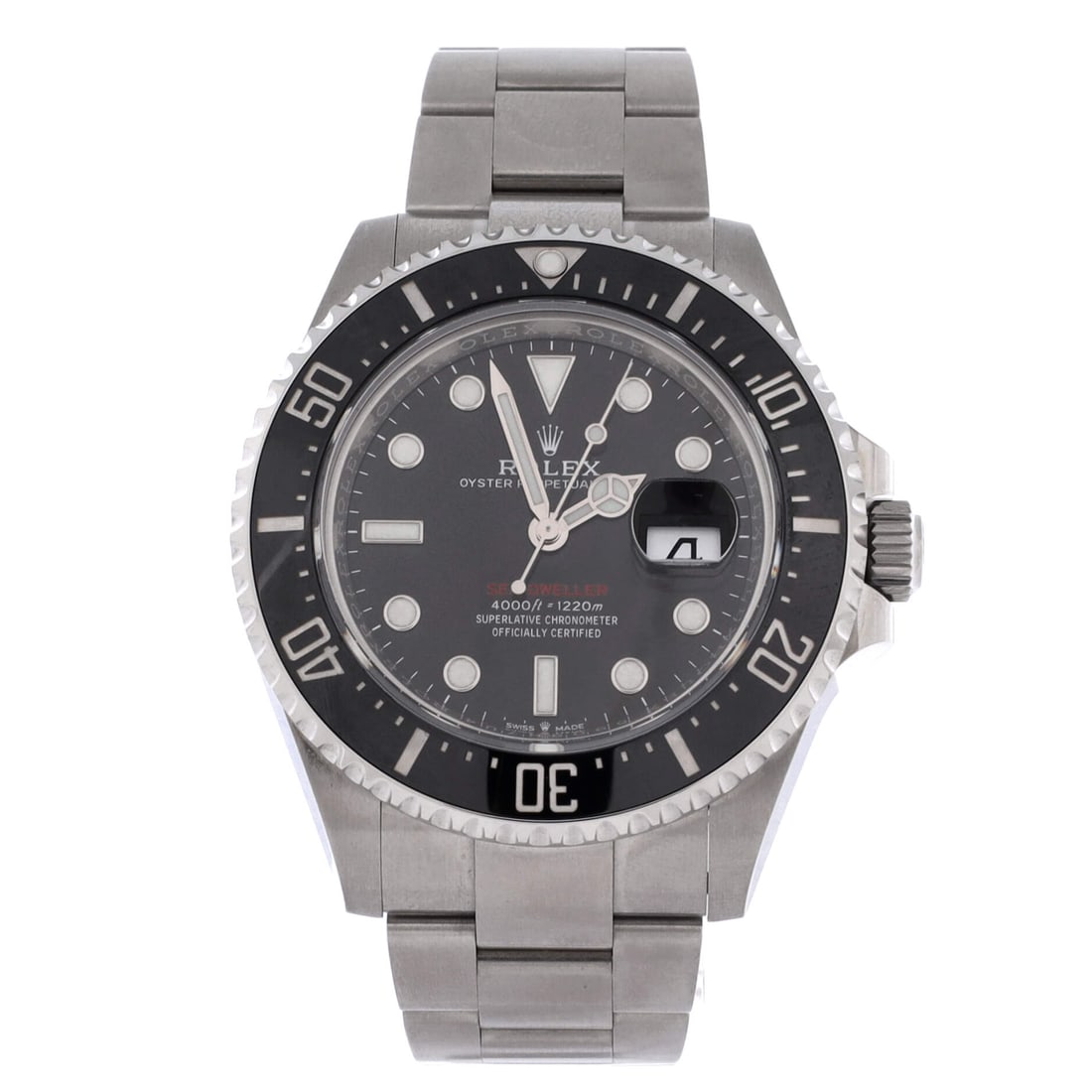 Rolex Oyster Perpetual Sea-Dweller Automatic Watch Stainless Steel and Cerachrom 43: Dial-clean, the Rolex Oyster Perpetual Sea-Dweller Automatic Watch balances daily wearability with collector pedigree. Worked in Stainless Steel and Cerachrom. The case proportion lands in the modern 