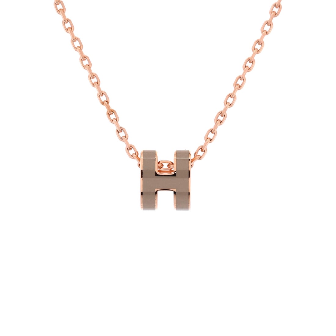 Hermes Pop H Pendant Chain Necklace Metal and Enamel Mini: Quietly composed, the Hermes Pop H Pendant Chain Necklace reads with the kind of clean line that holds attention without raising its voice. Worked in Metal and Enamel. The chain length reads as classi