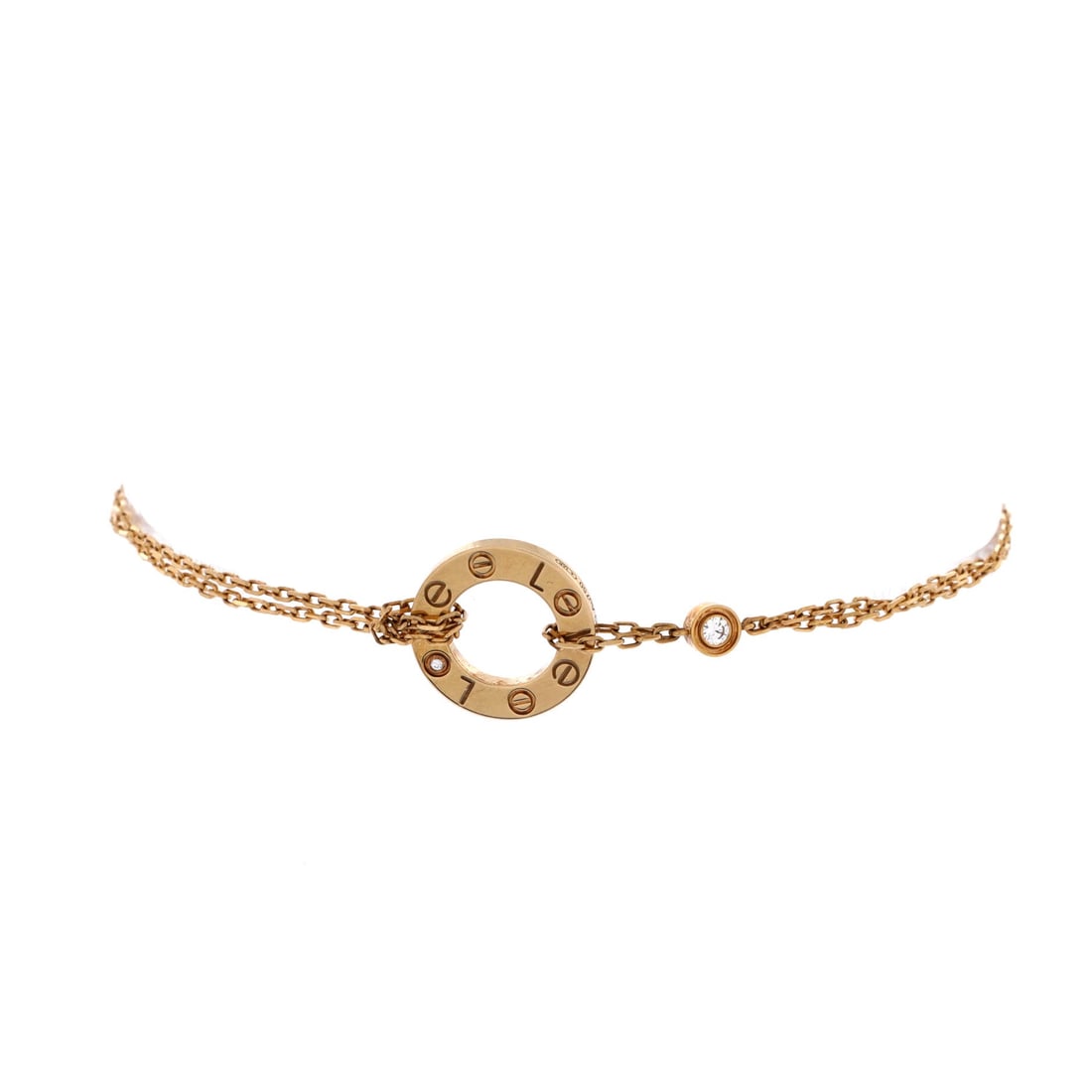 Cartier 2 Diamonds Love Bracelet 18K Yellow Gold with Diamonds: Stack-ready, the Cartier 2 Diamonds Love Bracelet brings considered proportion to a forearm-anchoring statement. Worked in 18K Yellow Gold with Diamonds. Its band proportion reads as substantial witho