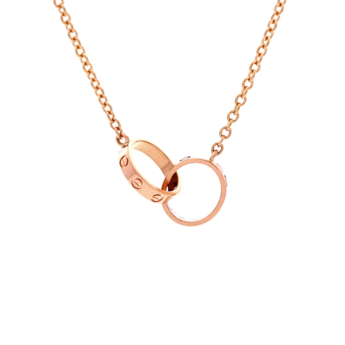 Cartier Love Interlocking Necklace 18K Rose Gold (1 of 4)