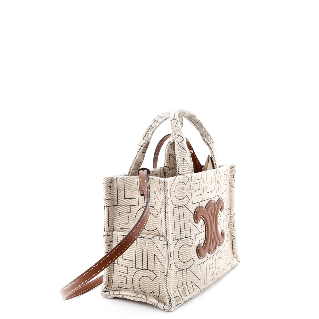 Celine Cabas Thais Tote Triomphe Printed Canvas Small (1 of 5)