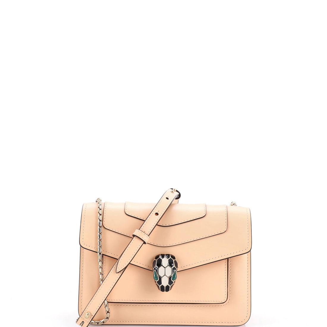 Bvlgari Serpenti Forever Shoulder Bag Leather Mini: Sized for daily rotation, the Bvlgari Serpenti Forever Shoulder Bag lands in the part of the lineup that does the most work. A clean, editorial neutral pulls the eye first, calibrated to read