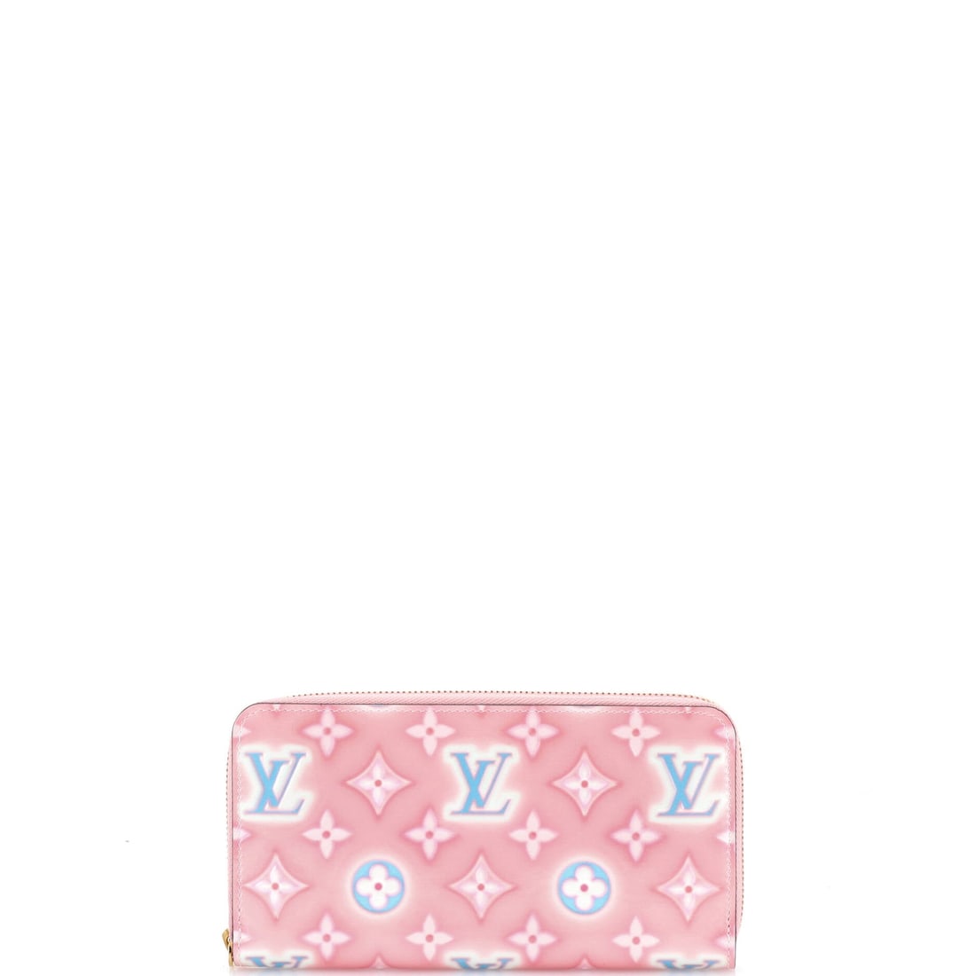 Louis Vuitton Zippy Wallet Limited Edition Valentine Floral Monogram Vernis: The Zippy Wallet family is one of Louis Vuitton's most quietly continuous, this iteration arriving with the line's hard-won vocabulary intact. In pink, the silhouette reads modern without effort, size