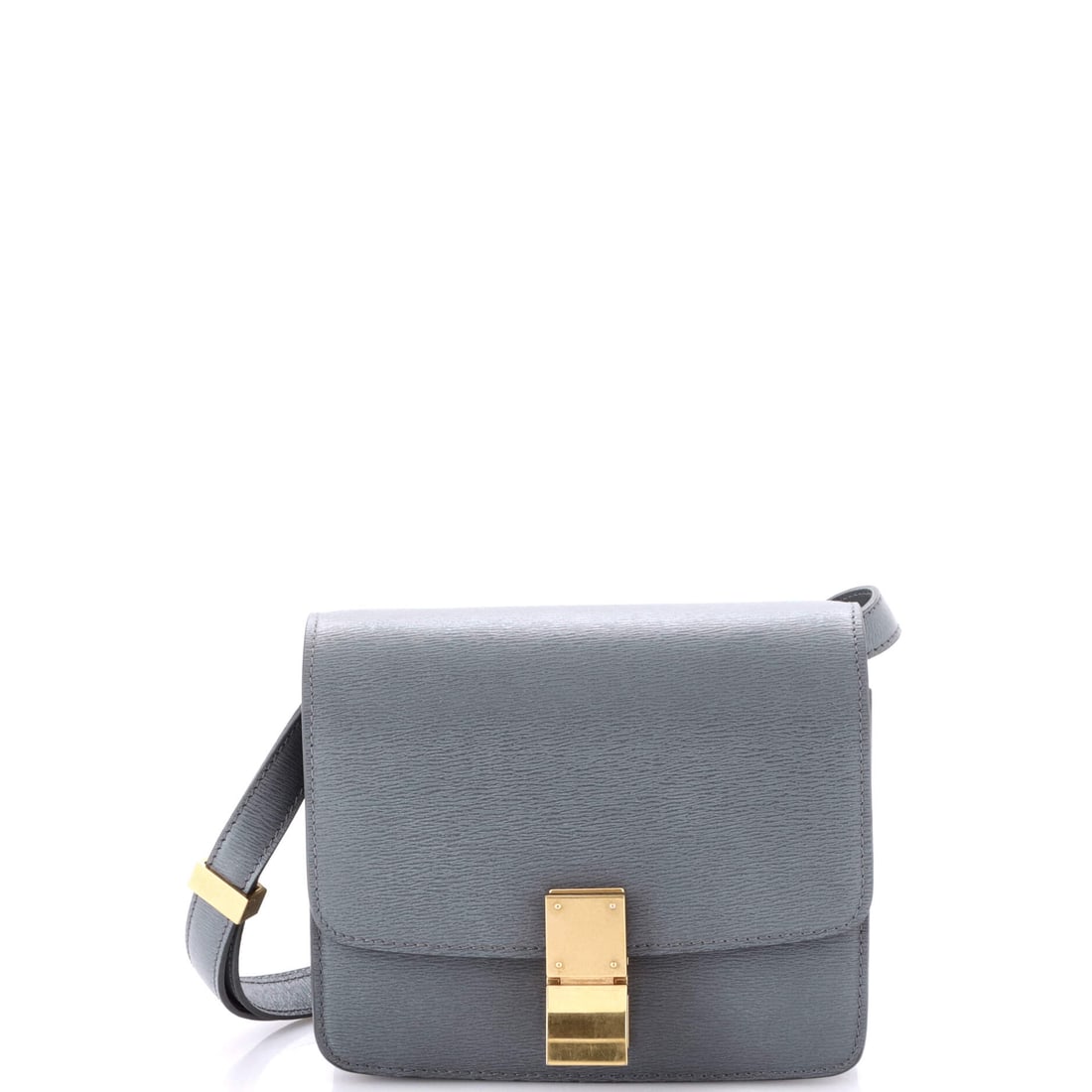 Celine Classic Box Bag Grainy Leather Teen: Pockets on the Celine Classic Box Bag are positioned with intent, sized for the items they were drawn for rather than added as afterthought. A clean, editorial gray pulls the eye first, the kind of pa