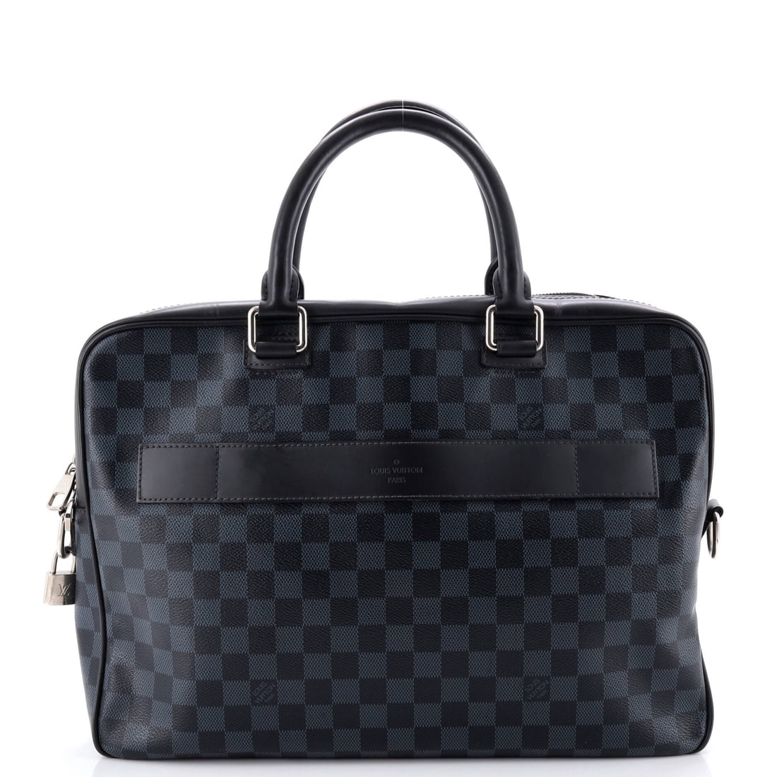 Louis Vuitton Porte-Documents Business Bag Damier Cobalt: Lift the flap on this Louis Vuitton Porte-Documents Business Bag and it resolves into clear compartments, built for real carry rather than catalog photography. Cast in a saturated blue, drawn in Damie