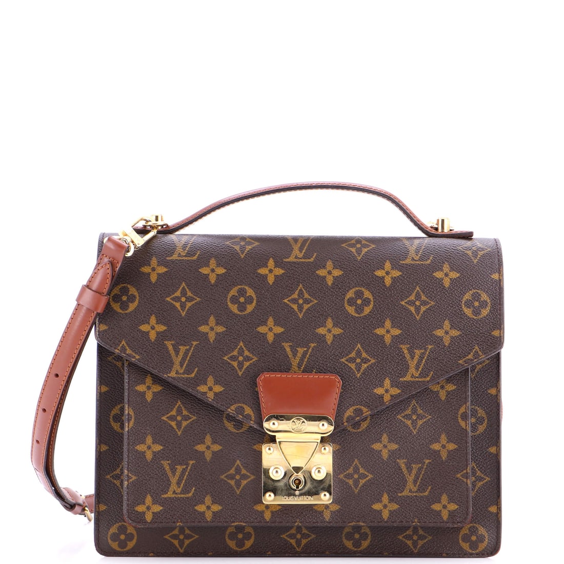 Louis Vuitton Monceau Handbag Monogram Canvas: The Louis Vuitton Monceau Handbag reads as part of a continuing house conversation rather than a standalone moment. A luminous brown palette carries the read, finished in Monogram, the canvas Georges 