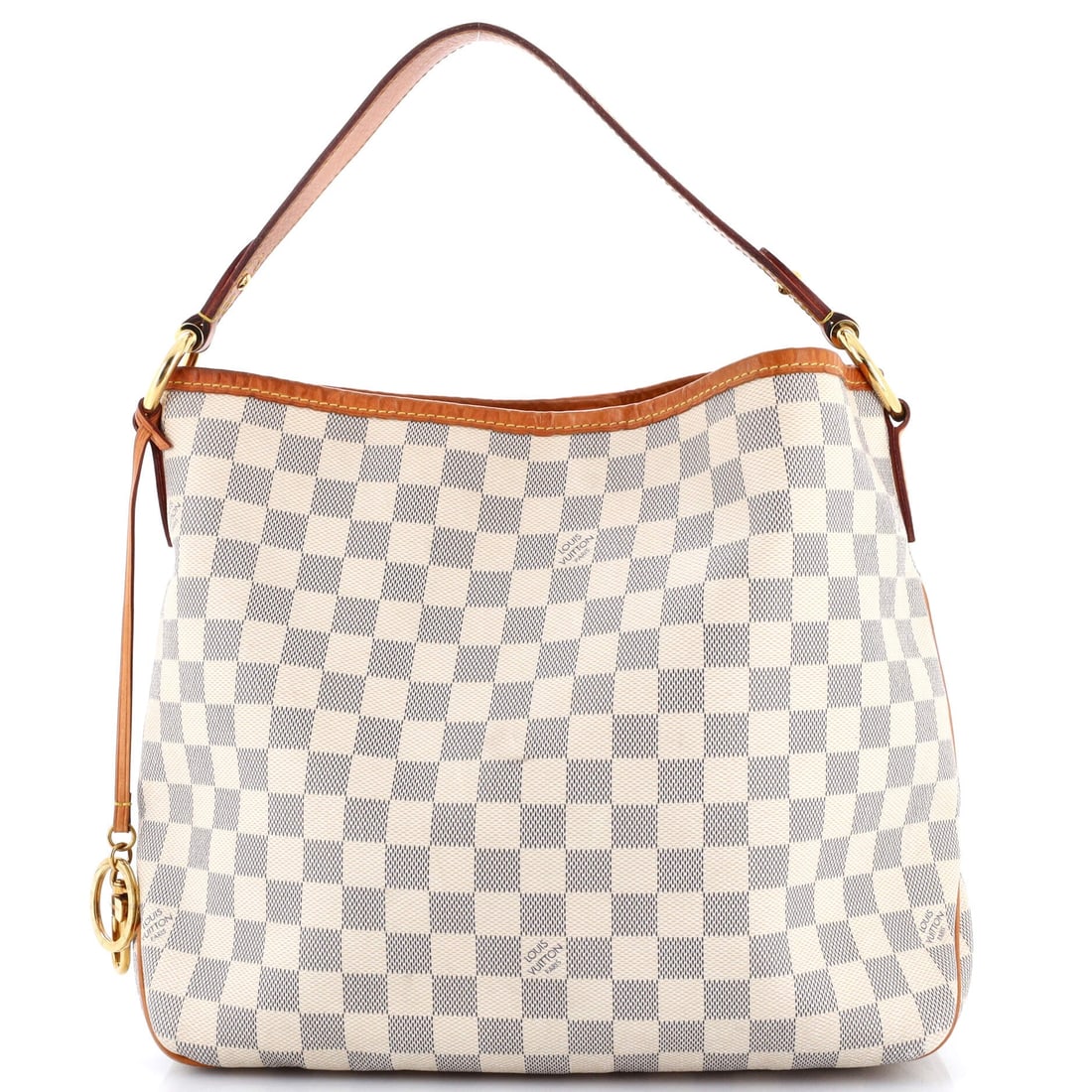 Louis Vuitton Delightful NM Handbag Damier MM: Louis Vuitton's Delightful NM Handbag reads as a working chapter in the house catalog, carrying forward the silhouette logic the line has been refining for years. The white colorway sits richly across