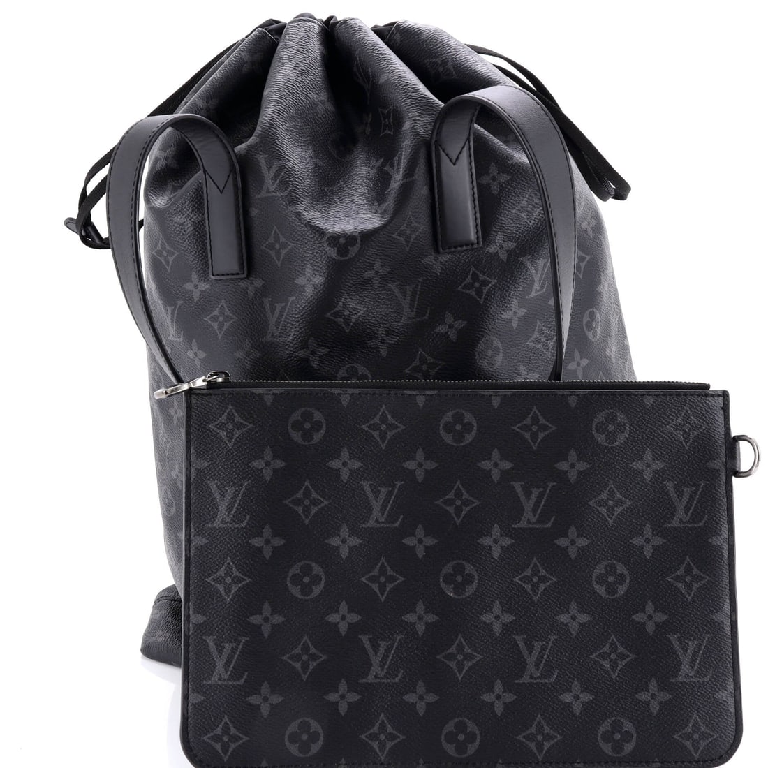 Louis Vuitton Cabas Light Drawstring Bag Monogram Eclipse Canvas - 2