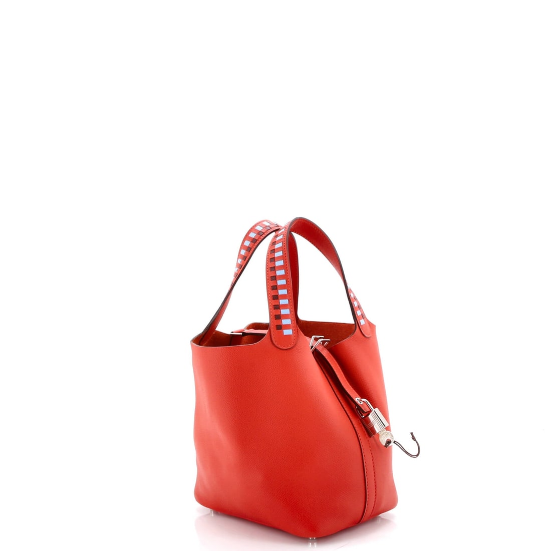 Gucci Attache Shoulder Bag Leather Small: From the side, the Gucci Attache Shoulder Bag reads as architecture first, a silhouette that has been refined into a settled idiom. The blue colorway sits richly across the surface, holding the surfac