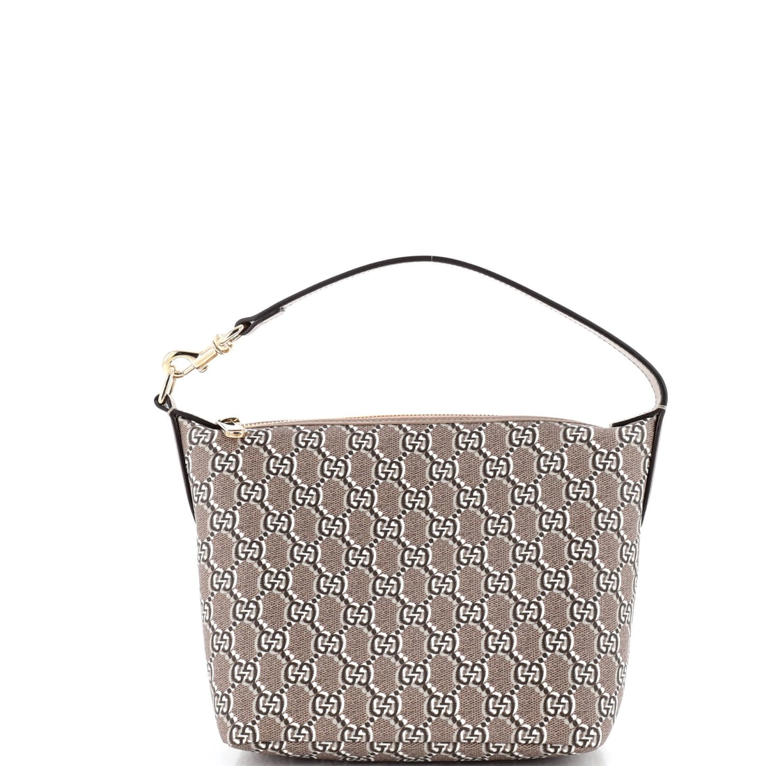 Gucci Ophidia Zip Shoulder Bag GG Shadow Coated Canvas Super Mini: This Gucci Ophidia Zip Shoulder Bag sits at the most usable size of its line, a proportion the house returns to season after season. The neutral treatment carries its own presence, cut from coated can