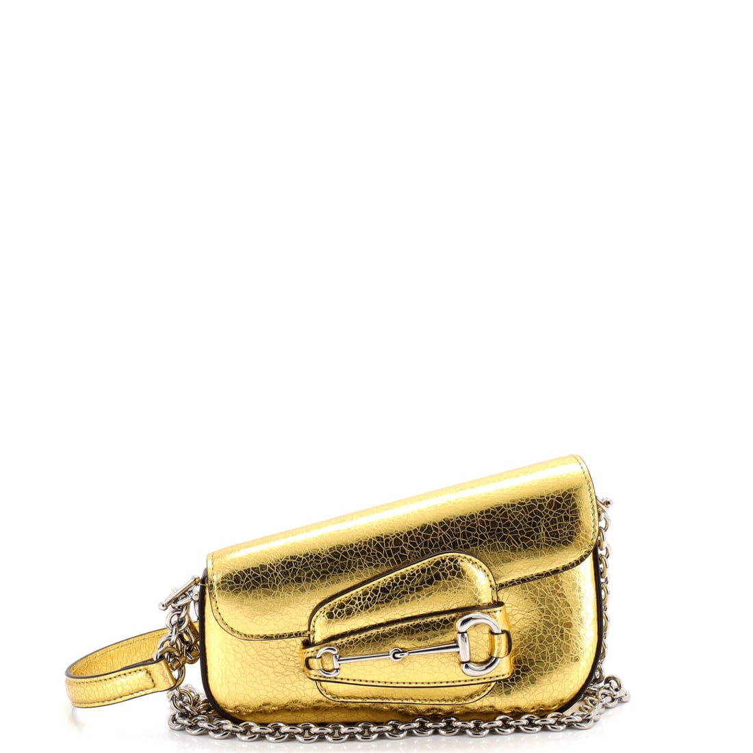 Gucci Horsebit 1955 Asymmetric Shoulder Bag Leather Mini: Open the Gucci Horsebit 1955 Asymmetric Shoulder Bag and the interior reads practical first, the kind of layout that quietly justifies the exterior presence. Cast in a saturated gold, metallic, the ki