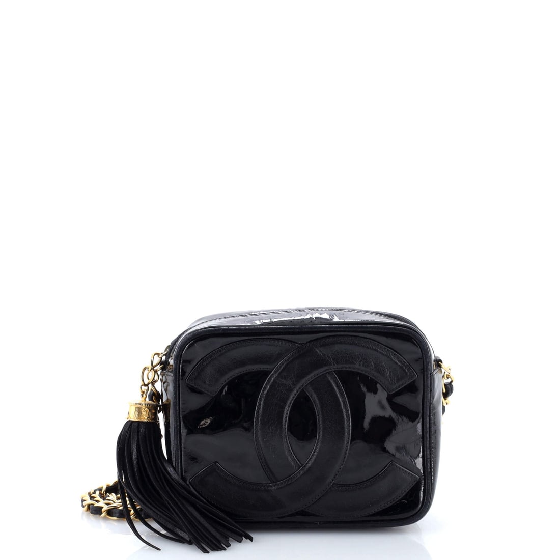 Chanel Vintage CC Camera Bag Patent Mini (1 of 9)