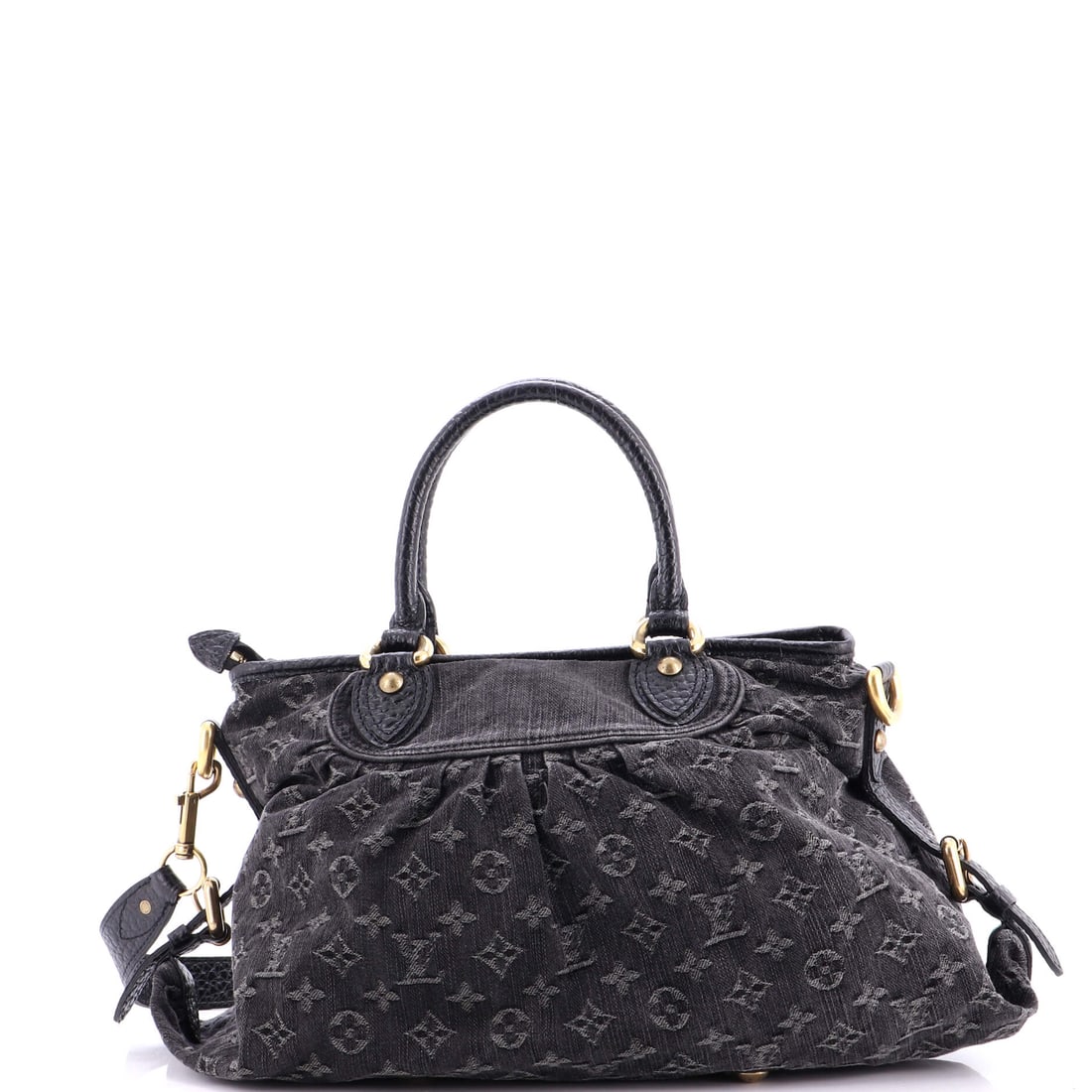 Louis Vuitton Neo Cabby Handbag Denim GM: Louis Vuitton treats the Neo Cabby Handbag's hardware as architecture, the finishing in keeping with the rest of the line's restraint. In blue, the silhouette reads modern without effort, sized to car