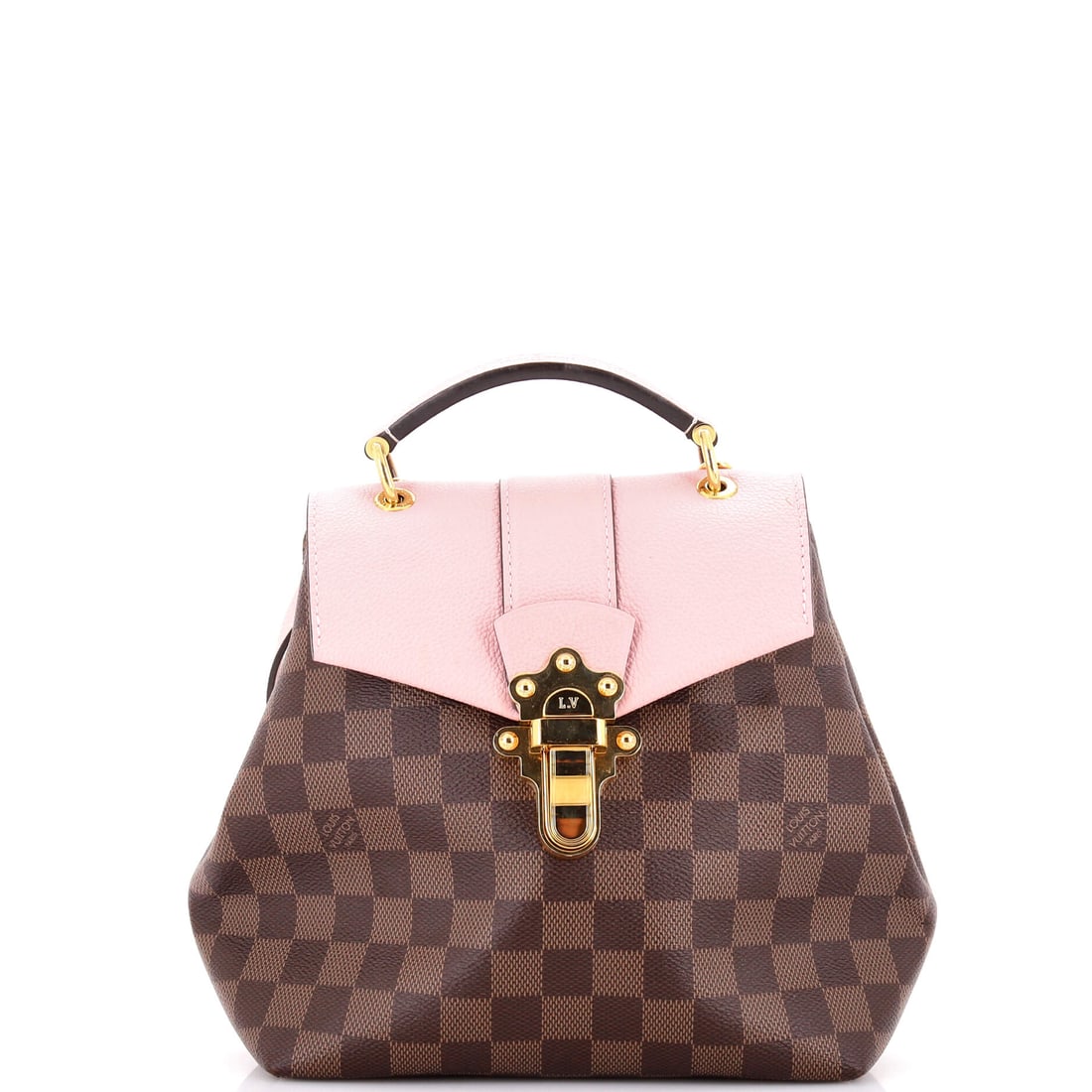 Louis Vuitton Clapton Backpack Damier and Leather: The Louis Vuitton Clapton Backpack reads as part of a continuing house conversation rather than a standalone moment. A luminous brown, pink palette carries the read, finished in Damier, Vuitton's chec