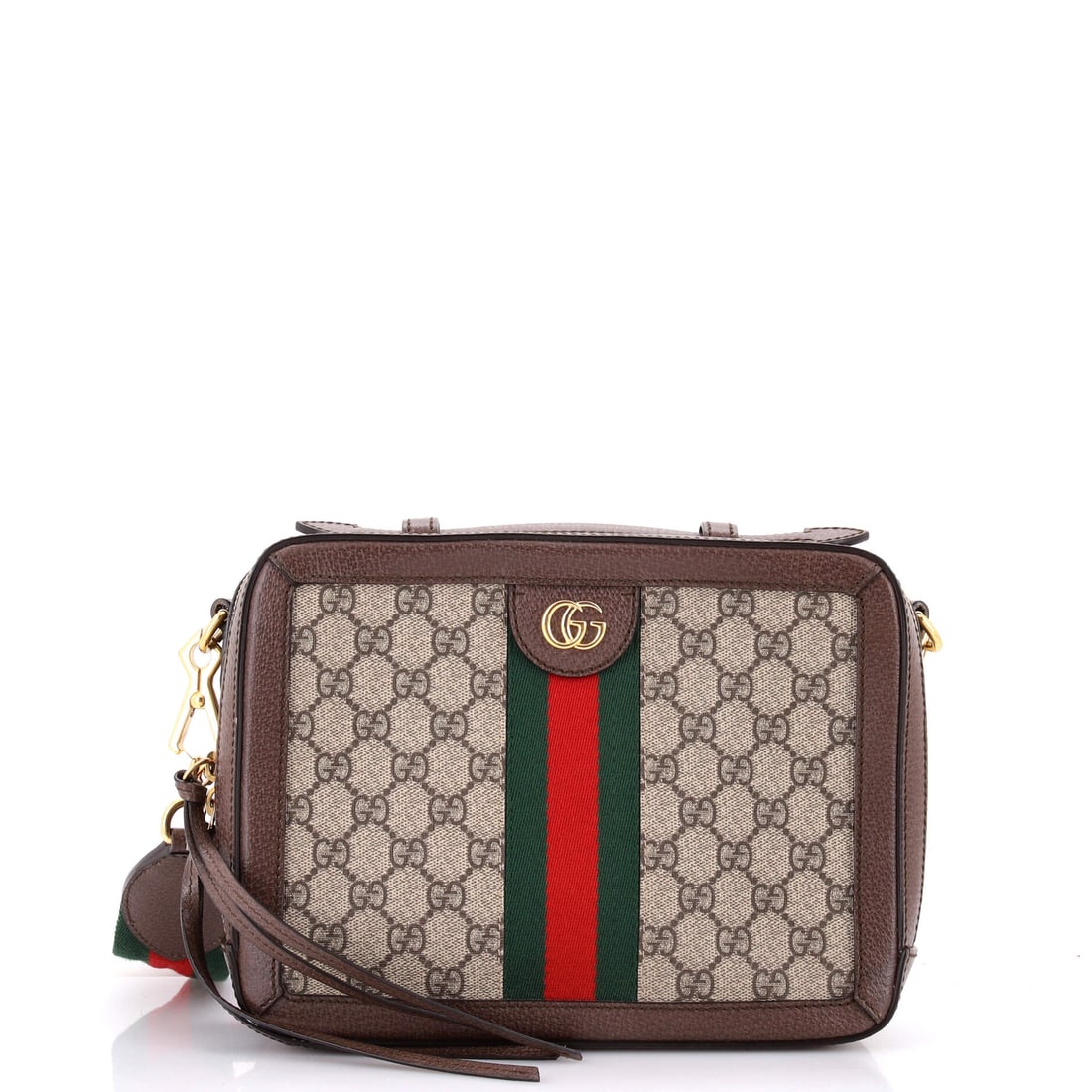 Gucci Ophidia Zip Around Camera Bag GG Coated Canvas Small: Gucci's Ophidia Zip Around Camera Bag reads as a working chapter in the house catalog, carrying forward the silhouette logic the line has been refining for years. The brown colorway sits richly across