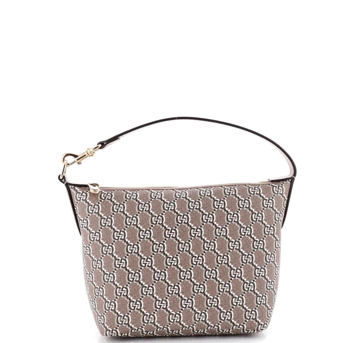 Gucci Ophidia Zip Shoulder Bag GG Shadow Coated Canvas Super Mini: Ophidia Zip Shoulder Bag in gg shadow coated canvas sits squarely within the Gucci canon, the structural language unmistakable on sight. In brown, the silhouette reads modern without effort, rendered 