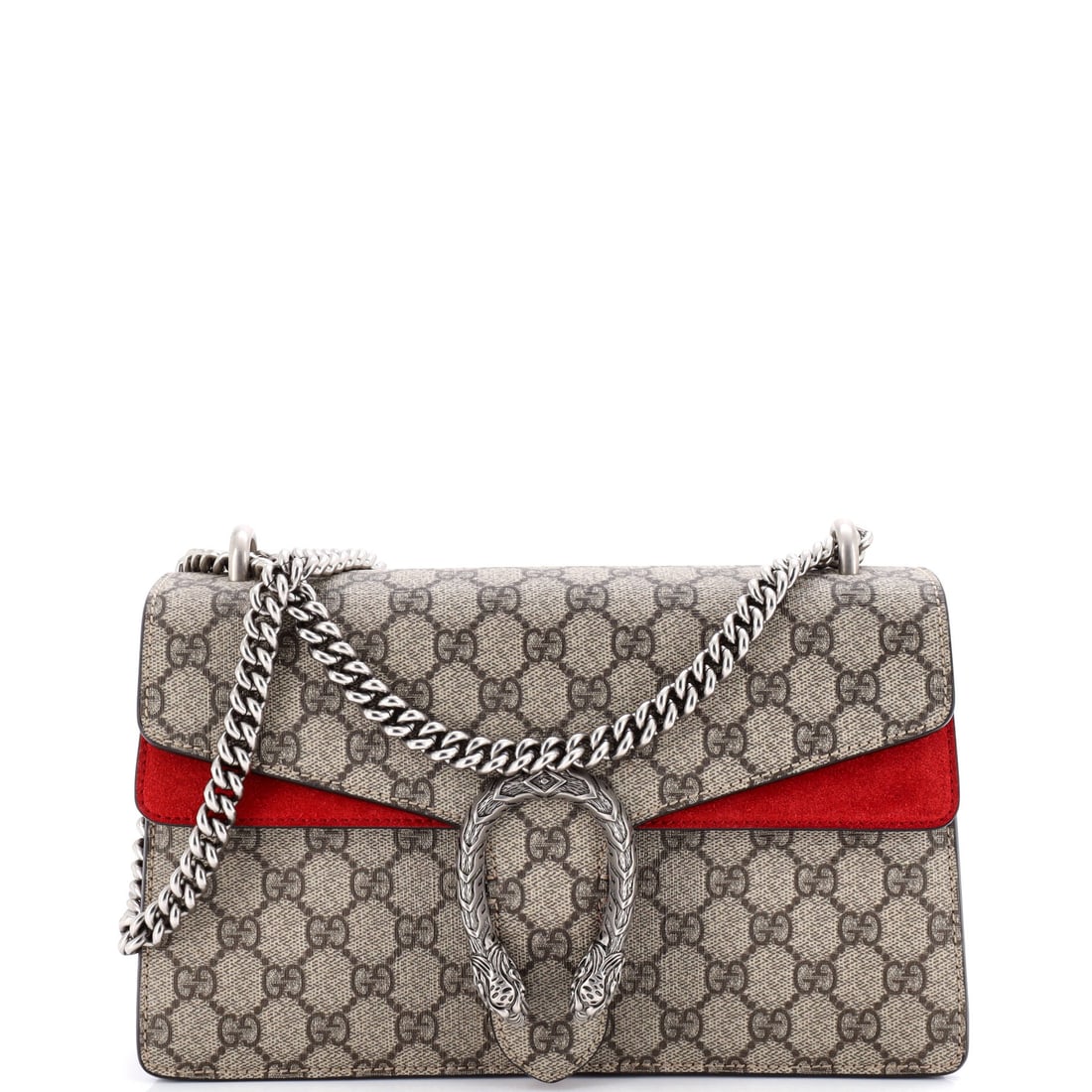 Gucci Dionysus Bag GG Coated Canvas Small: Catch the Gucci Dionysus Bag in good light and the hardware does the rest, finished to the standard that built the house's reputation. In brown, the silhouette reads modern without effort, finished in