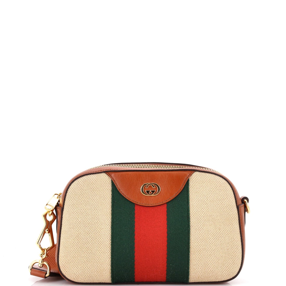 Gucci Camera Bag Vintage Web Canvas: Gucci's Camera Bag reads as a working chapter in the house catalog, carrying forward the silhouette logic the line has been refining for years. The neutral colorway sits richly across the surface, siz
