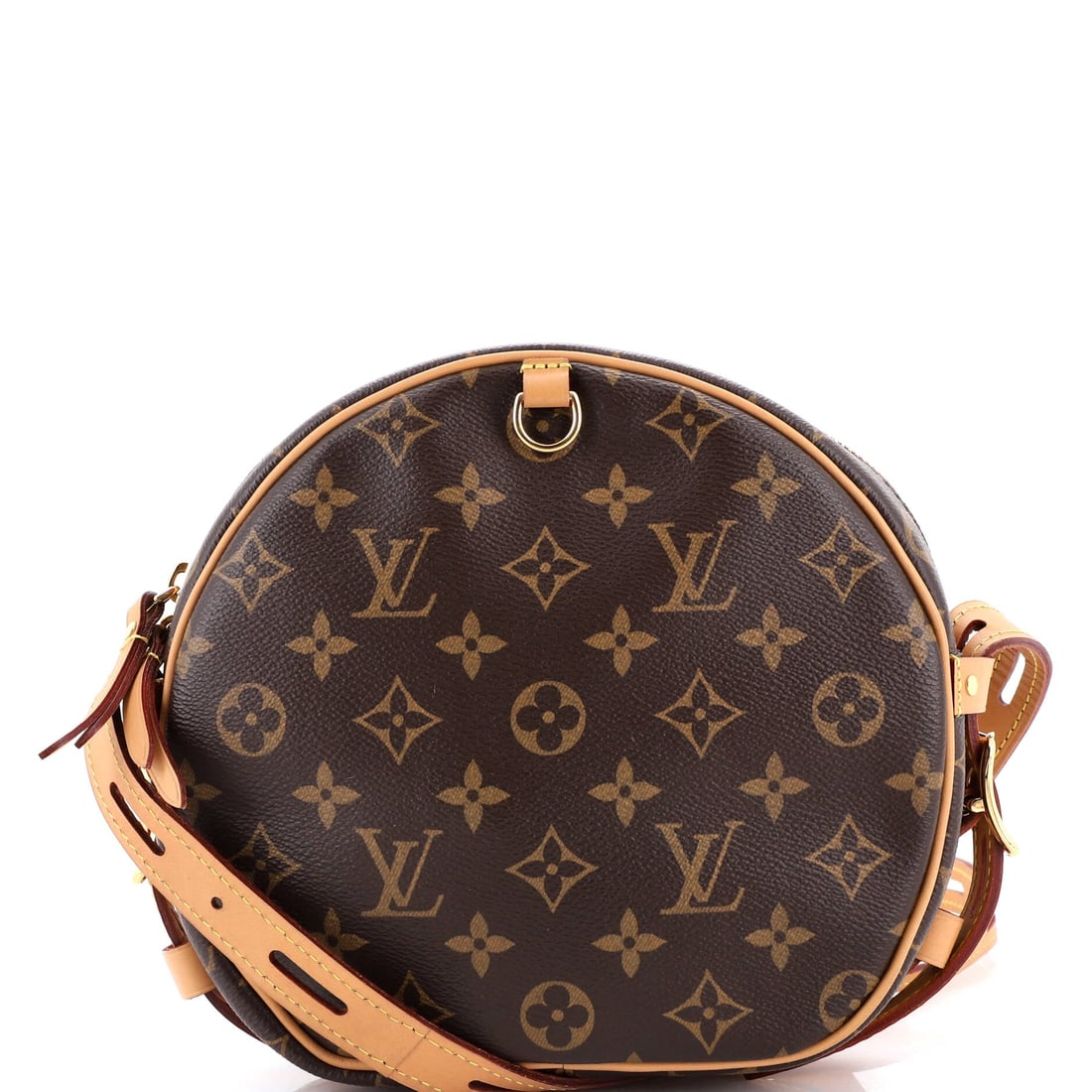 Louis Vuitton Boite Chapeau Souple Bag Monogram Canvas MM: From the side, the Louis Vuitton Boite Chapeau Souple Bag reads as architecture first, a silhouette that has been refined into a settled idiom. In brown, the silhouette reads modern without effort, re