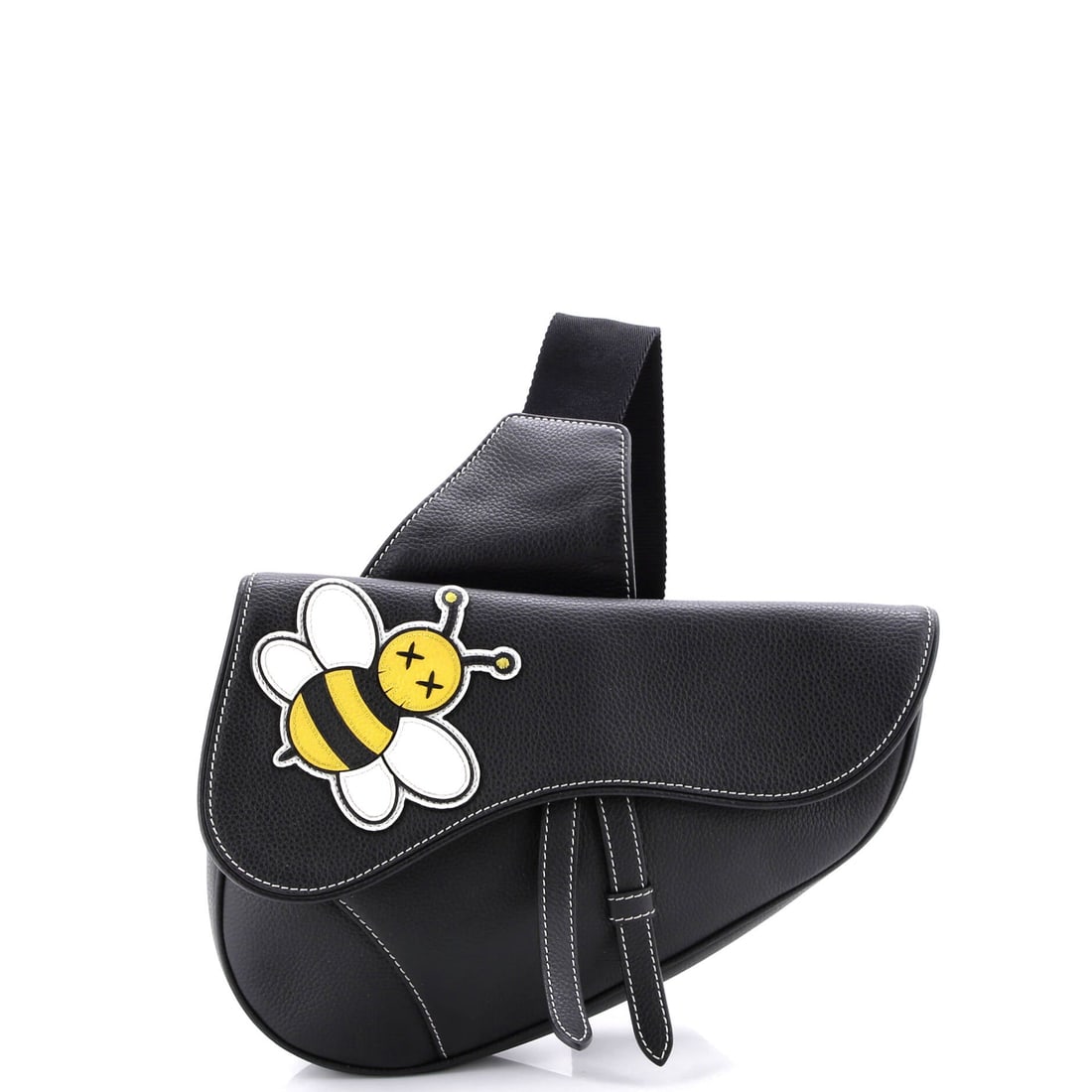 Christian Dior KAWS Saddle Crossbody Bag Leather with Applique (1 of 6)