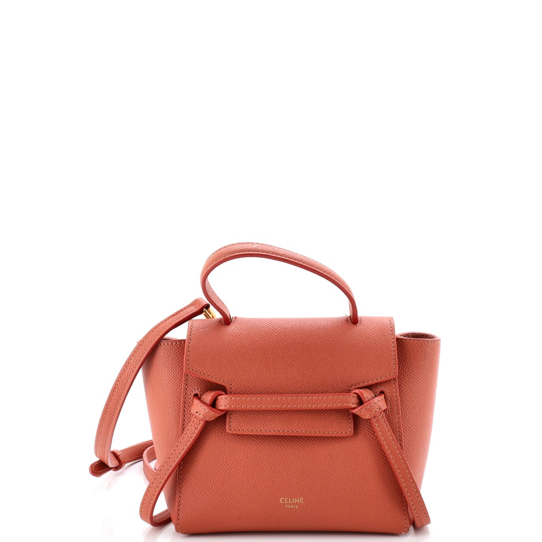 Celine Belt Bag Textured Leather Pico: Sculpted along the recognizable lines of the Celine Belt Bag, the silhouette holds its profile with characteristic discipline. In pink, the silhouette reads modern without effort, holding the surface 