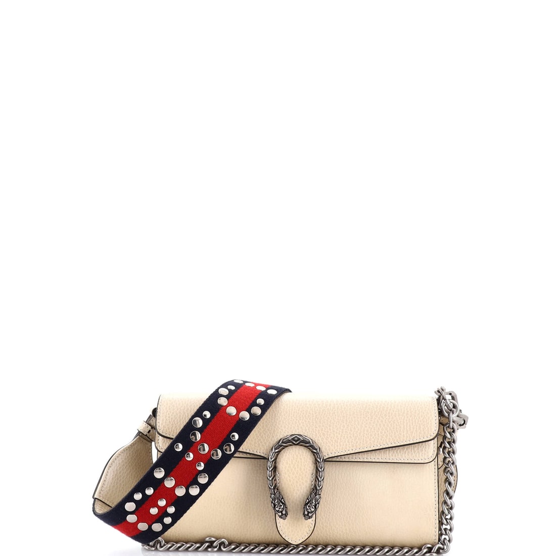 Gucci Dionysus East-West Flap Bag Leather Small: Lift the flap on this Gucci Dionysus East-West Flap Bag and it resolves into clear compartments, built for real carry rather than catalog photography. Cast in a saturated neutral, the kind of palette 