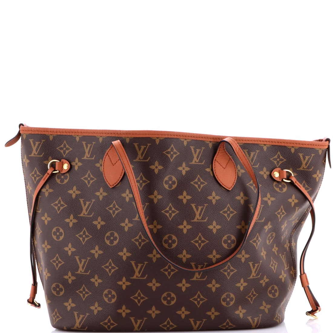 Louis Vuitton Neverfull Inside Out Monogram Canvas and Leather MM: The Louis Vuitton Neverfull Inside Out carries hardware tuned to the silhouette, the kind of metalwork that catches light without taking it over. Worked in the iconic monogram coated canvas Louis Vuit