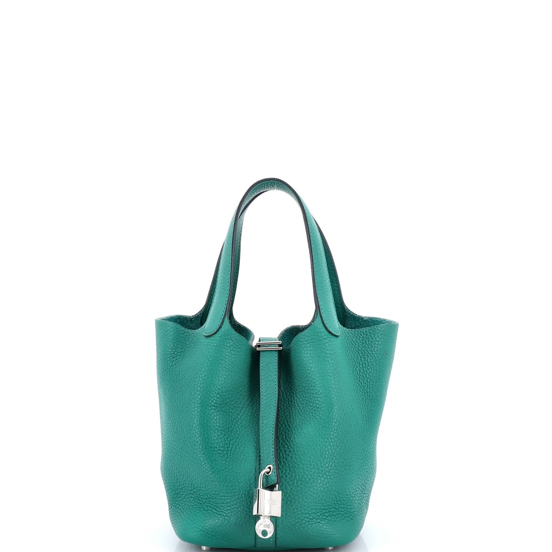 Hermes Picotin Lock Bag Clemence PM: This Hermes Picotin Lock Bag leans on Clemence, a supple grained calfskin that softens beautifully with daily use, the kind of surface that improves with carry rather than asking to be protected from 