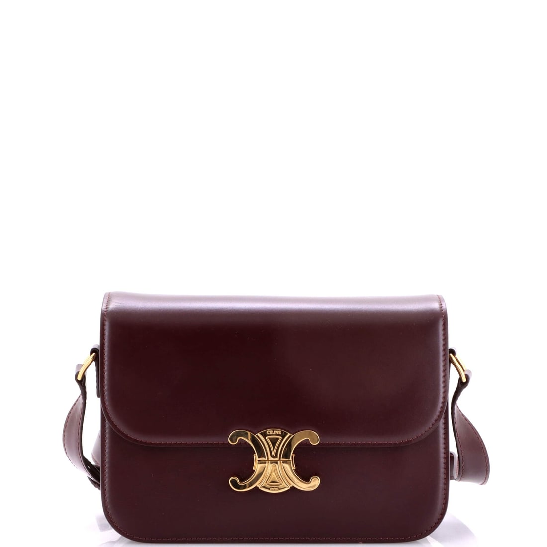 Celine Triomphe Shoulder Bag Smooth Calfskin Medium: As a current chapter in the Triomphe Shoulder Bag story, this example reads as the considered evolution of a silhouette the maison clearly cares about. Worked in smooth calfskin, a polished, even-grai