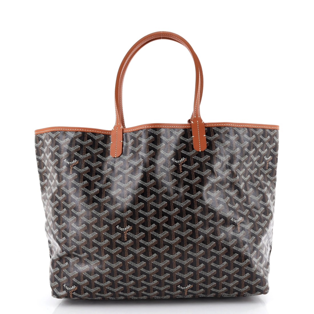 Goyard Saint Louis Tote Coated Canvas PM: In the PM proportion, the Goyard Saint Louis Tote reads as the practical choice within the family, balanced for daily wear without sacrificing presence. The body reads in the house's coated canvas, a 