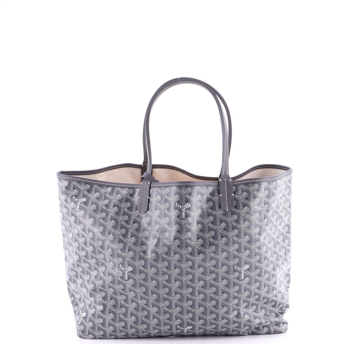 Goyard Saint Louis Tote Coated Canvas PM: Hardware sets the tone on the Goyard Saint Louis Tote, finished to a level that explains the price tag long before the leather is opened. Finished in the house's coated canvas, a waterproofed jute and