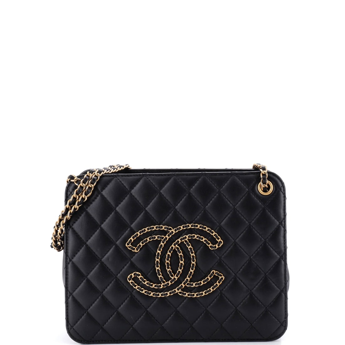 Chanel Once Upon A Time Accordion Tote Quilted Calfskin Medium: Pocket placement on the Chanel Once Upon A Time Accordion Tote is the kind of detail that separates a bag bought for the label from a bag bought for the long haul. Worked in quilted calfskin, the body