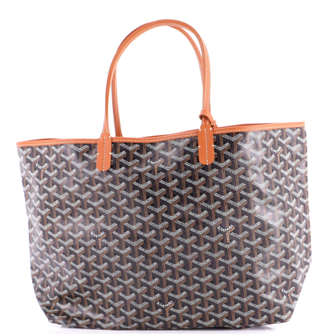 Goyard Saint Louis Tote Coated Canvas PM: Pocket placement on the Goyard Saint Louis Tote is the kind of detail that separates a bag bought for the label from a bag bought for the long haul. The body reads in the house's coated canvas, a wate