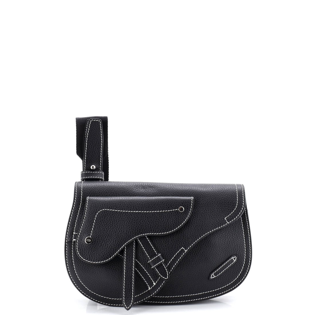 Christian Dior Saddle Handbag with Strap Leather Medium: At the surface, the Christian Dior Saddle Handbag with Strap relies on leather chosen for hand and longevity, the leather choice doing the work of the design. Stitching, edges, and lining all carry th