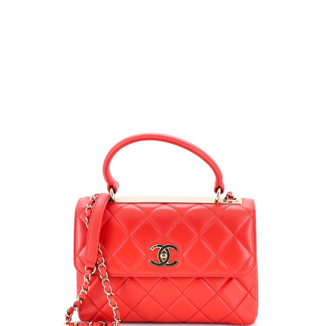 Chanel Trendy CC Top Handle Bag Quilted Lambskin Small (1 of 8)