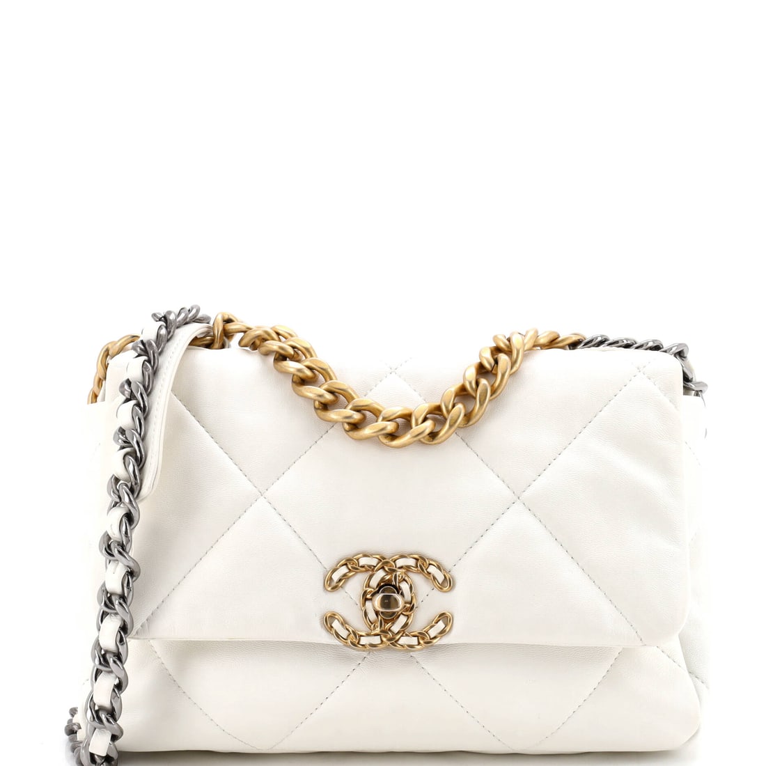Chanel 19 Flap Bag Quilted Leather Medium (1 of 5)