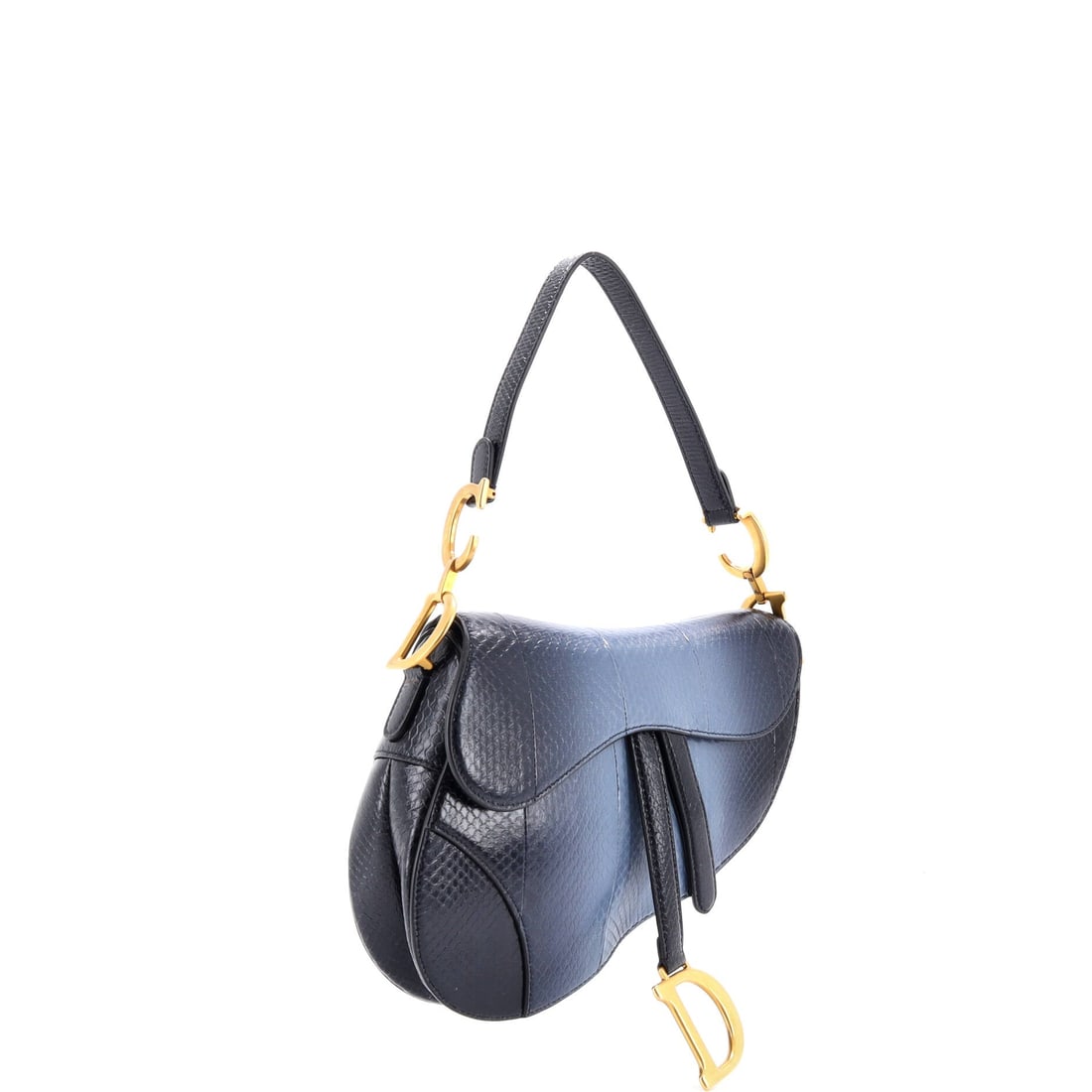 Christian Dior Saddle Handbag Python Medium - 2