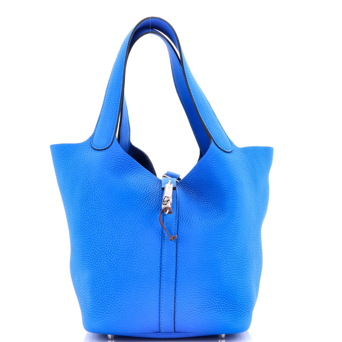 Hermes Picotin Lock Bag Clemence MM: Sized in MM, the Hermes Picotin Lock Bag occupies the sweet spot of the model family, large enough to carry the essentials and small enough to read polished. Worked in Clemence, a supple grained calfs