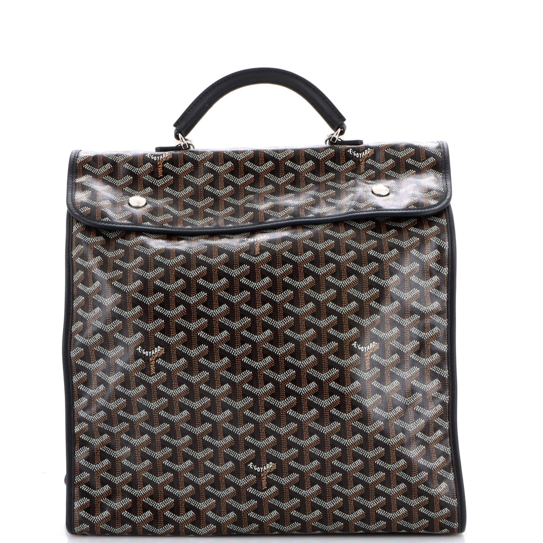 Goyard Saint Leger Briefcase Backpack Coated Canvas: Worn on the shoulder, the Goyard Saint Leger Briefcase Backpack holds its line and its weight in a way that explains why the model gets repeat-bought. The material story here is the house's coated can
