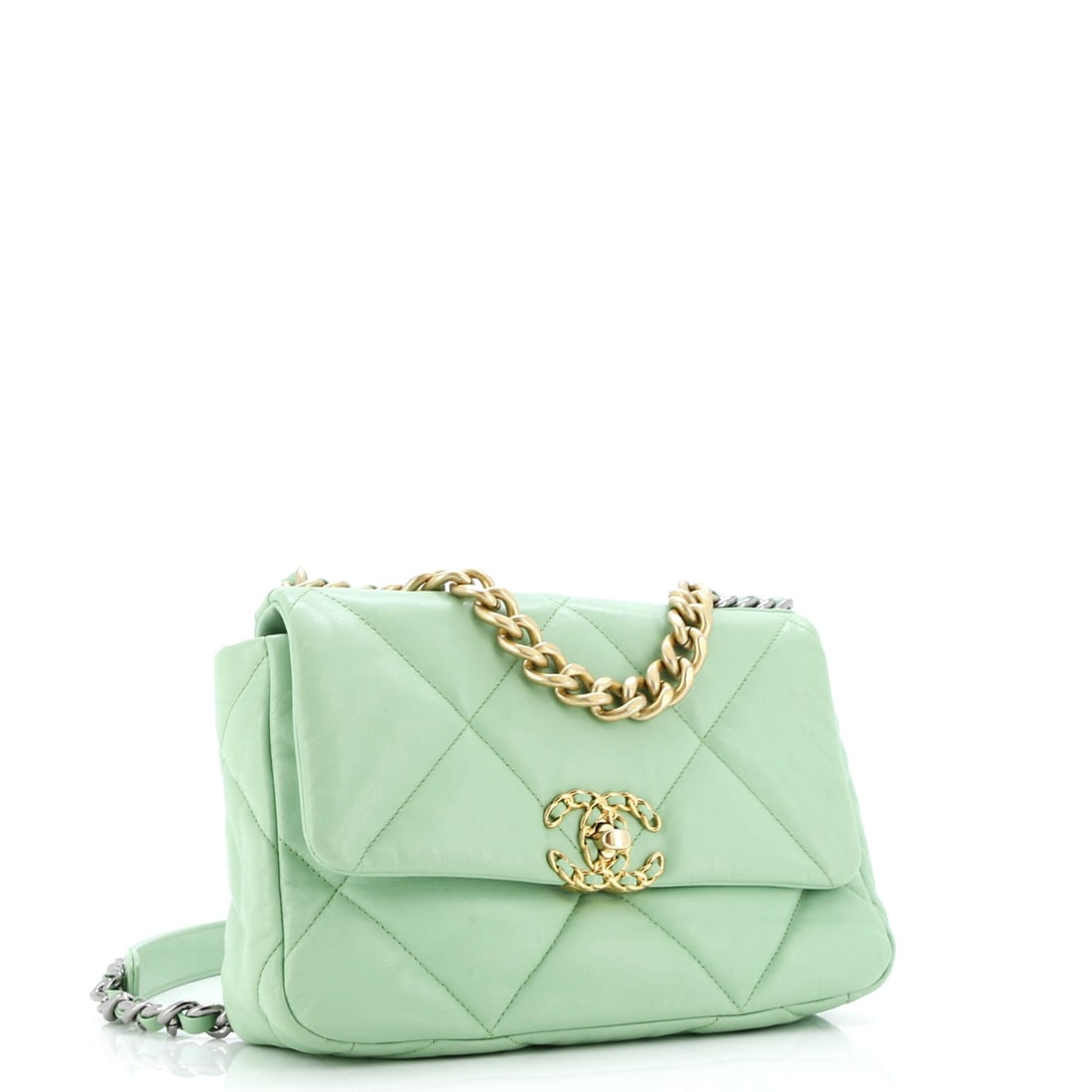 Chanel 19 Flap Bag Quilted Leather Medium - 3