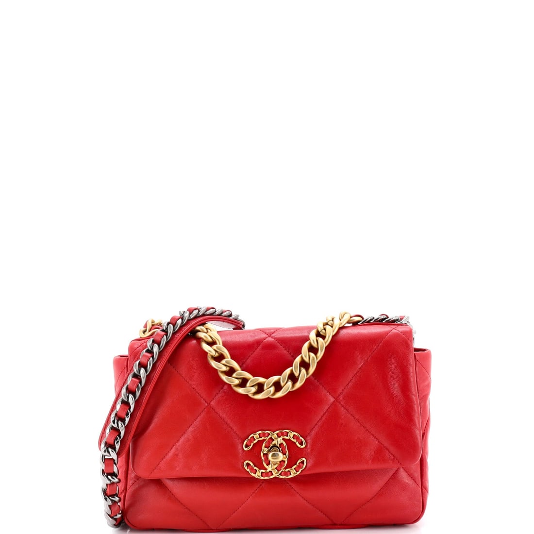 Chanel 19 Flap Bag Quilted Leather Medium: Hardware on the Chanel 19 Flap Bag sits with the bag rather than on top of it, a small detail that separates considered design from decorative volume. The quilted leather treatment gives the silhouett