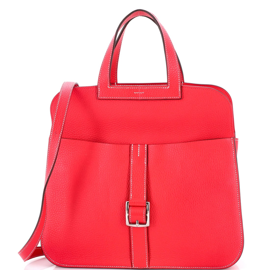 Hermes Halzan Bag Clemence 31: Hardware sets the tone on the Hermes Halzan Bag, finished to a level that explains the price tag long before the leather is opened. Built in Clemence, a supple grained calfskin that softens beautifull