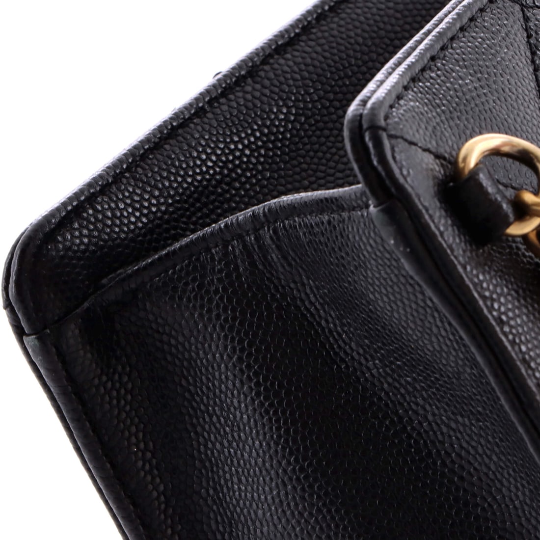 Chanel Top Chain CC Square Backpack Quilted Caviar Black - 6