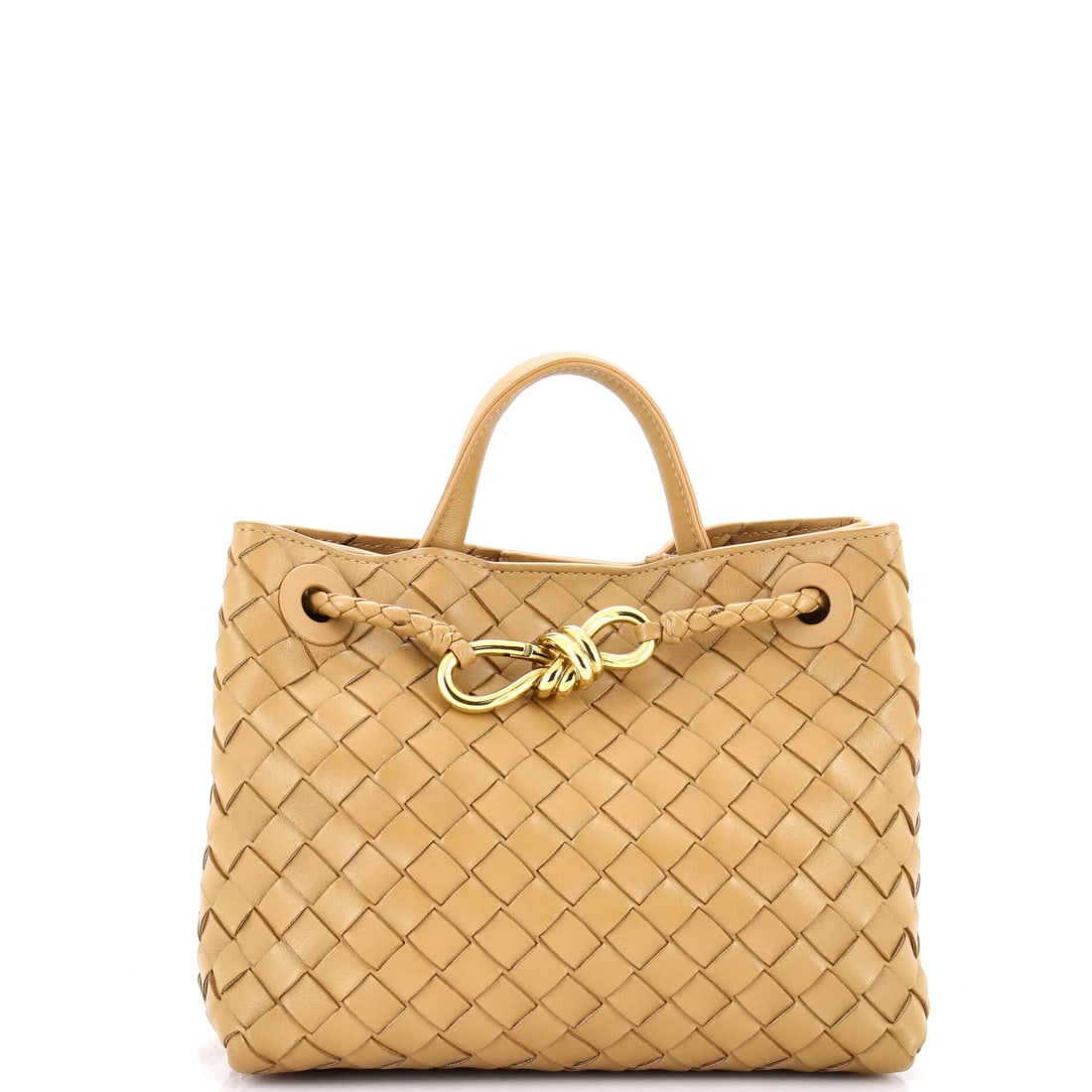 Bottega Veneta Andiamo Top Handle Bag Intrecciato Nappa Small Brown (1 of 6)